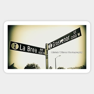 La Brea Avenue & Grosvenor Street, Inglewood, CA by Mistah Wilson Sticker